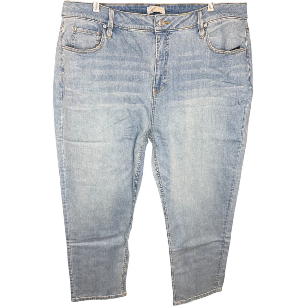 Candace Cameron Bure Jeans 20W TALL‎  NWT Light Wash Stretch Denim Mid Rise